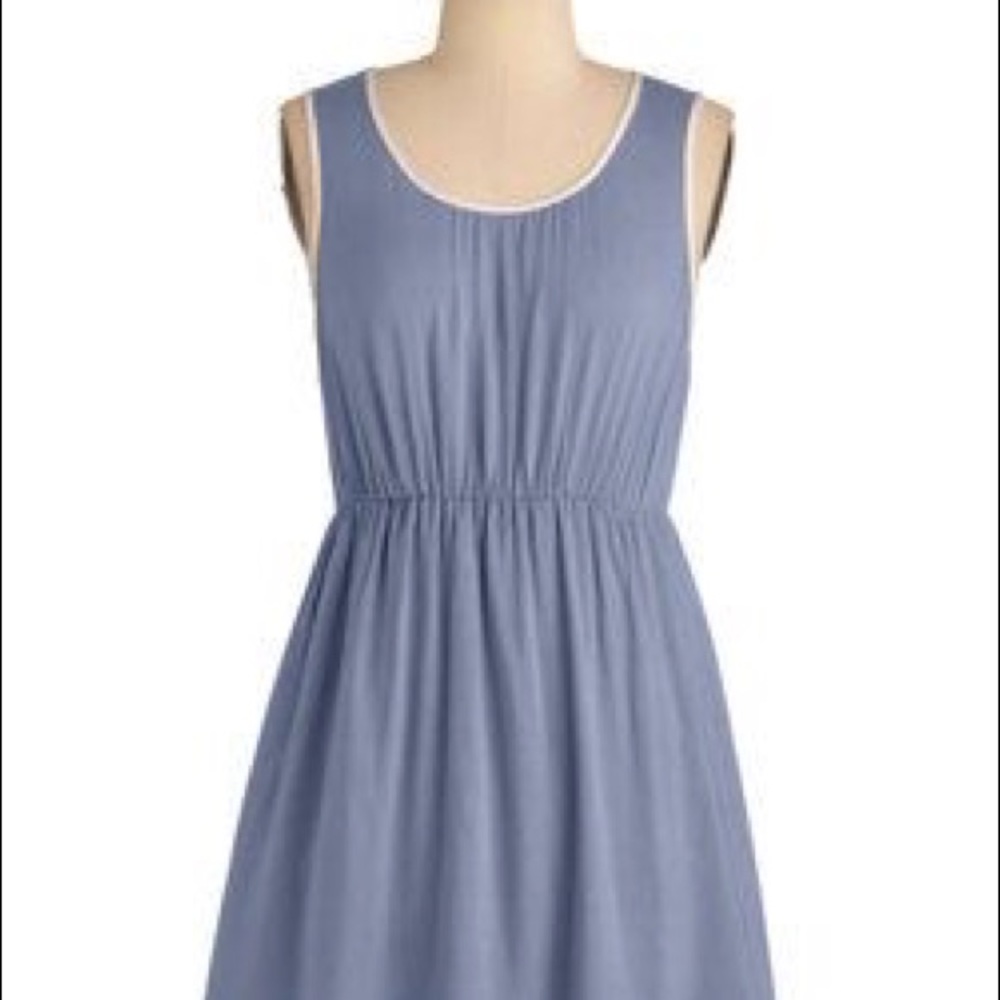 New Waiting in Outline Dress in Blue size L